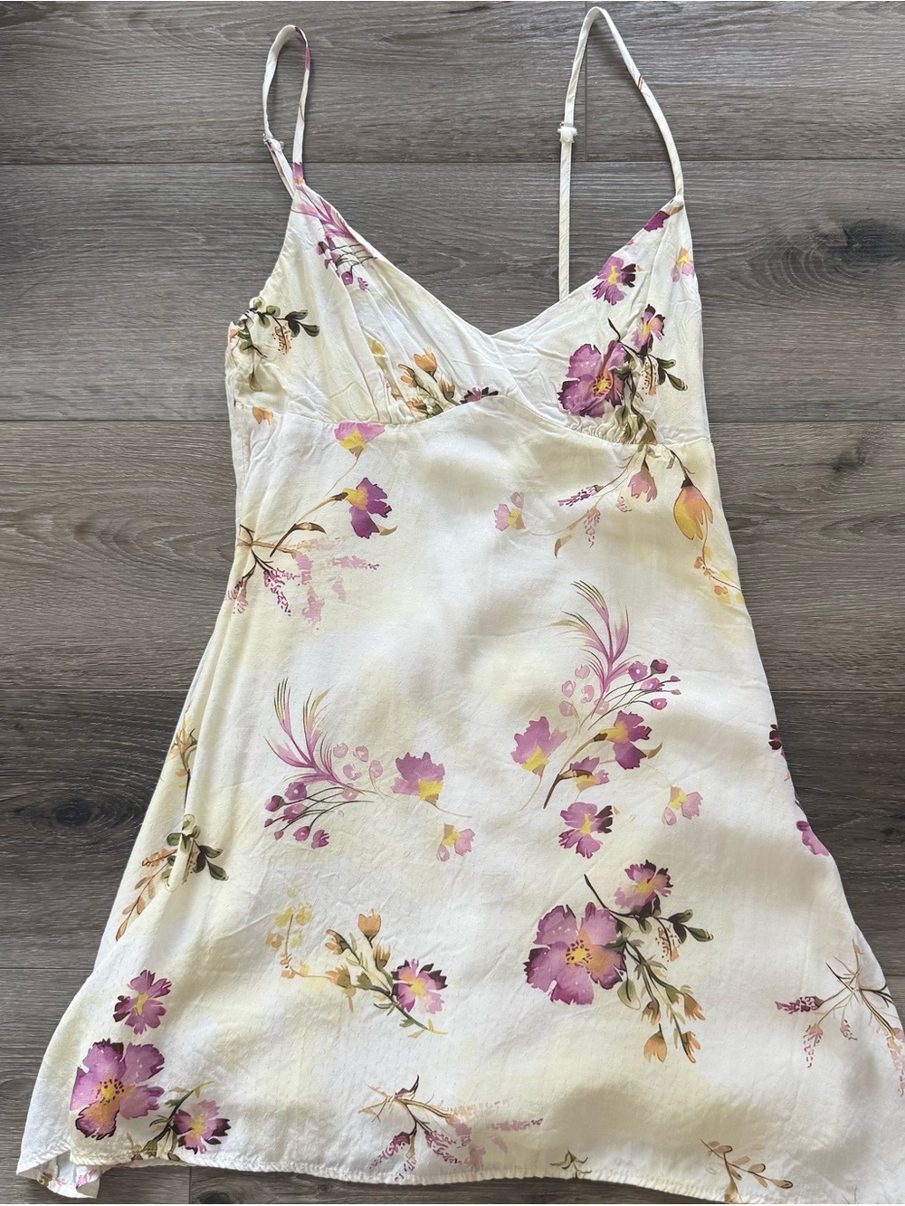 Princess Polly Jaye Mini Dress Floral Cream & Pink Size 6